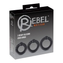 Pierścienie erekcyjne Rebel Heavy Silicone Rings – silikonowy płaszcz z otwartym rdzeniem metalowym, średnica wewnętrzna 3 / 3,5 - 1