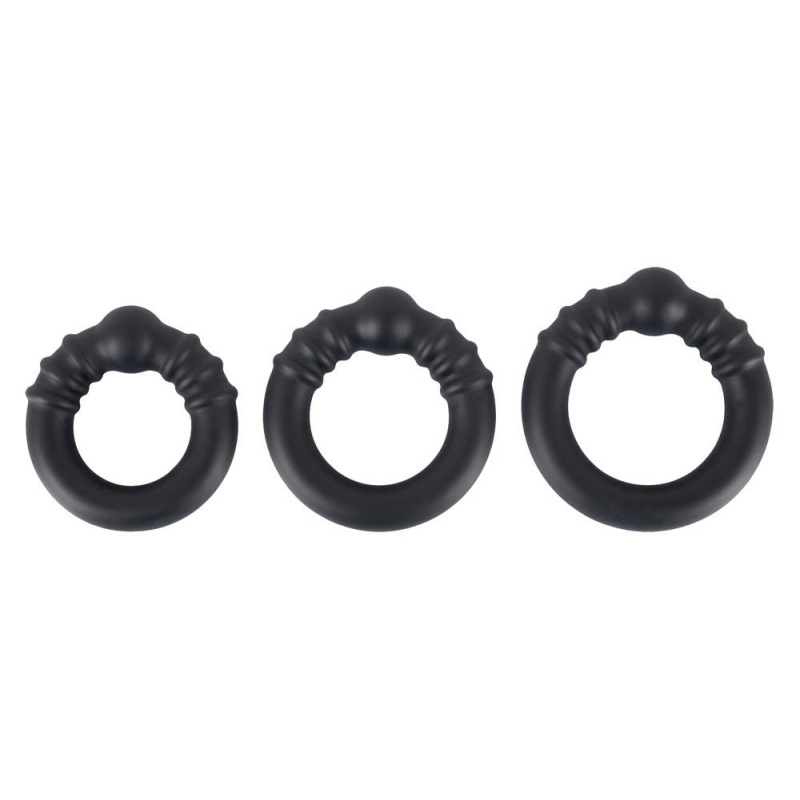 Pierścienie erekcyjne Rebel Heavy Silicone Rings – silikonowy płaszcz z otwartym rdzeniem metalowym, średnica wewnętrzna 3 / 3,5 - 2