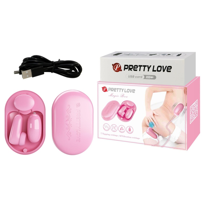 Zestaw stymulatorów Magic Box Pink z wibracją i stukaniem - 1