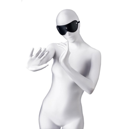 Anonymo mask, PU leather, black, 24 cm - 1