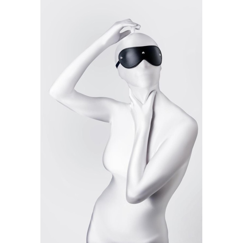 Anonymo mask, PU leather, black, 24 cm - 2