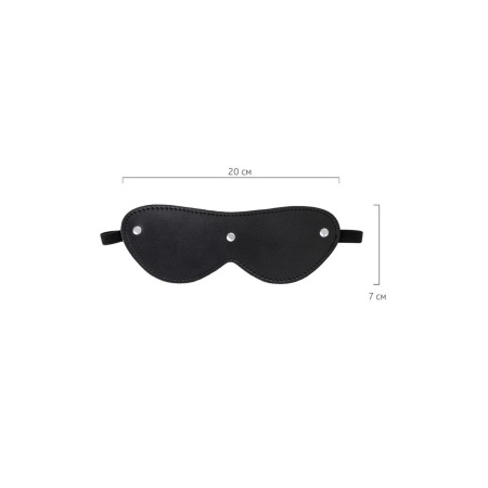 Anonymo mask, PU leather, black, 24 cm - 4