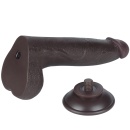 Dildo Sliding Skin Dual Layer 21,6 cm ciemnobrązowy - 8