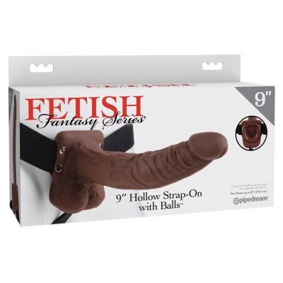 Strap-On FFS 9 – Wydrążony, z Jądrami, 24 cm (Ø 4,5 cm) - 1