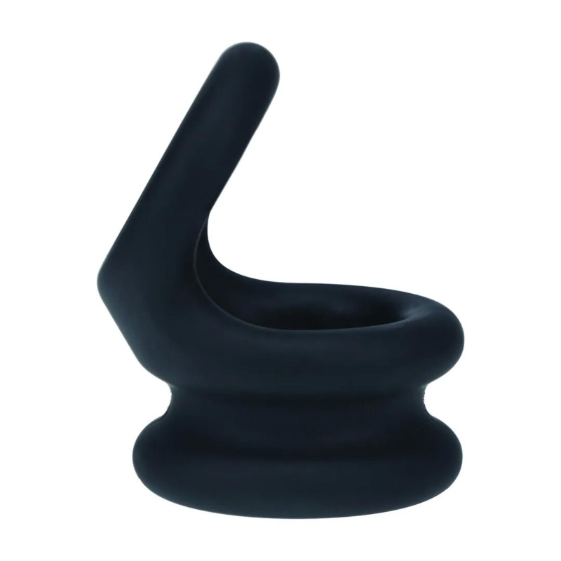 Wide Double O Silicone Cockring - S - Black - 4