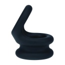 Wide Double O Silicone Cockring - S - Black - 4