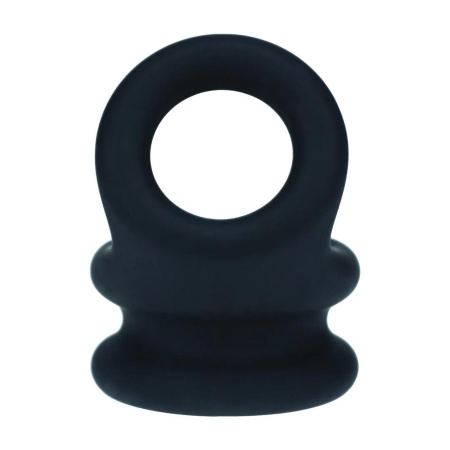 Wide Double O Silicone Cockring - S - Black - 5