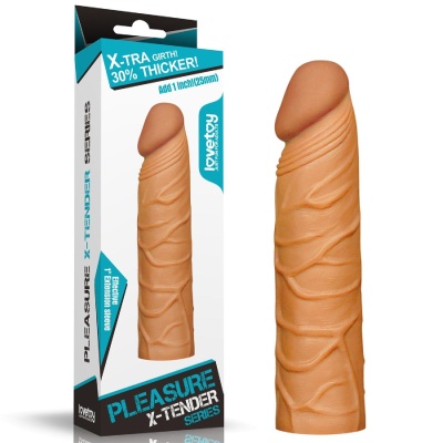 Rękaw przedłużający Pleasure X Tender 17,3 cm brązowy - 1