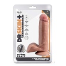 Dildo Blush Dr. Skin Plus 7-calowy Posable z jądrami Mocha - pozycjonowany TPE, 17,7 cm - 1