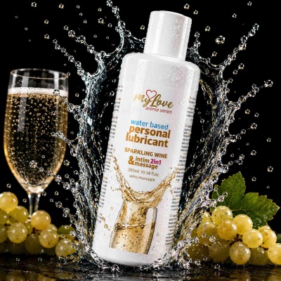 Preparat do masażu i intymności Aroma Series 2w1 Sparkling Wine 300 ml - 1 2