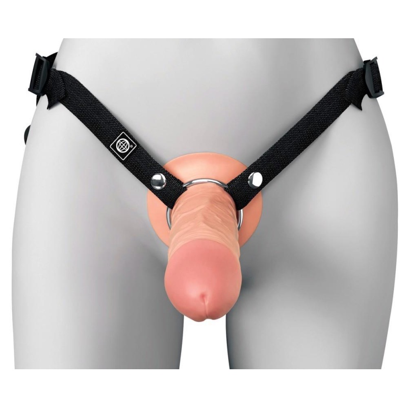 Strap-on Hollow FXTE8 Light – silikon Dual Density, długość 21,6 cm, średnica wewnętrzna 3,8 cm - 6