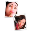 Masturbator w kształcie głowy Fuck My Face Mega z kanałem typu deep throat i przyssawką, 18,5 × 17,8 × 26,7 cm - 5