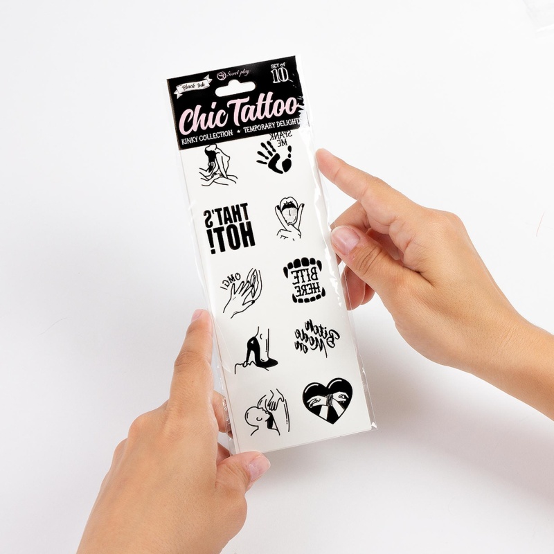 SET of 10 TEMPORARY TATTOOS - KINKY COLLECTION - 4
