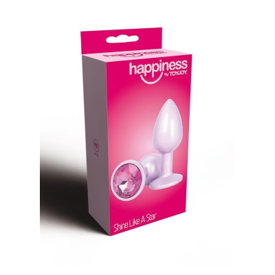 Korek analny HAPPINESS Shine Like A Star z kryształkiem 7 cm - 1 2