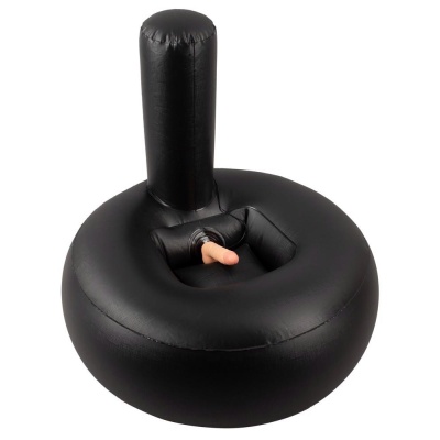 Vibrating Lust Thruster – Nadmuchiwana wyspa z wibratorem 16,5 cm, 10 trybów, podstawa Ø 95 cm - 1 2