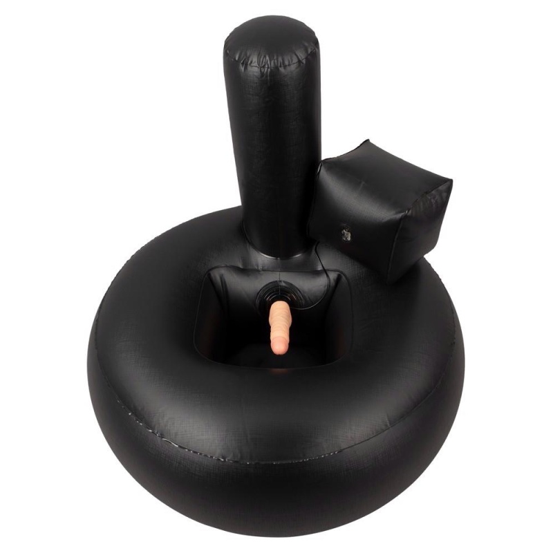Vibrating Lust Thruster – Nadmuchiwana wyspa z wibratorem 16,5 cm, 10 trybów, podstawa Ø 95 cm - 3