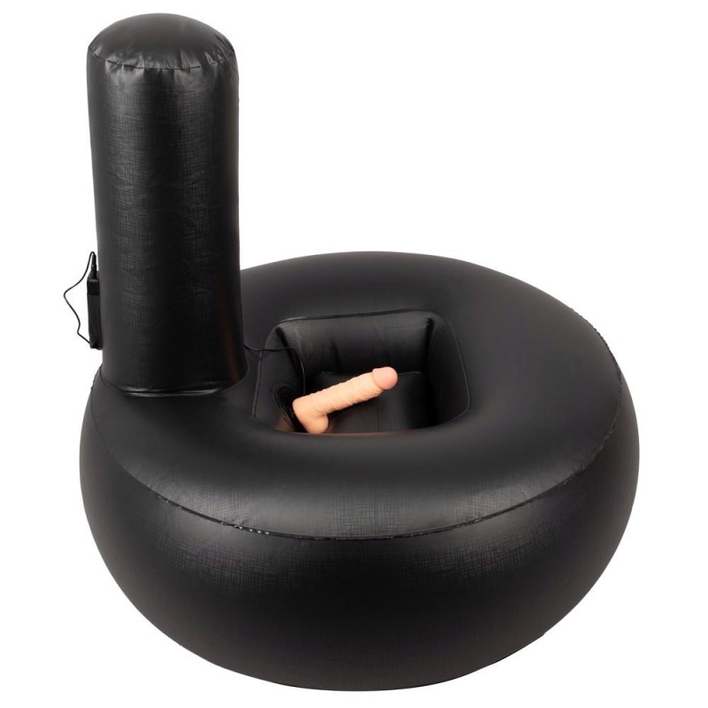 Vibrating Lust Thruster – Nadmuchiwana wyspa z wibratorem 16,5 cm, 10 trybów, podstawa Ø 95 cm - 5