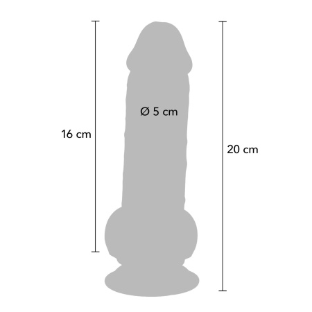 Dildo Deluxe Dual Density Thick 20 cm z przyssawką - 10