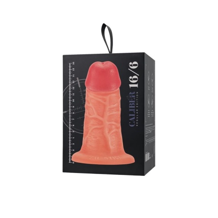 Realistyczne dildo z przyssawką RealStick CALIBER 16/6, PVC, długość 16 cm, średnica 6 cm - 12