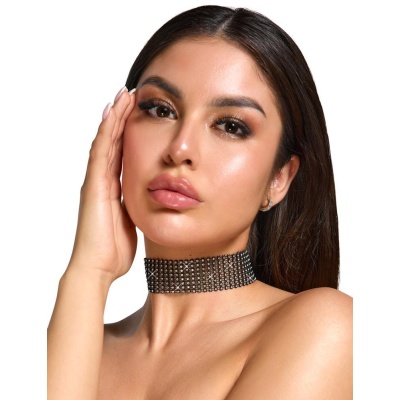 Rhinestone Choker - 1 2