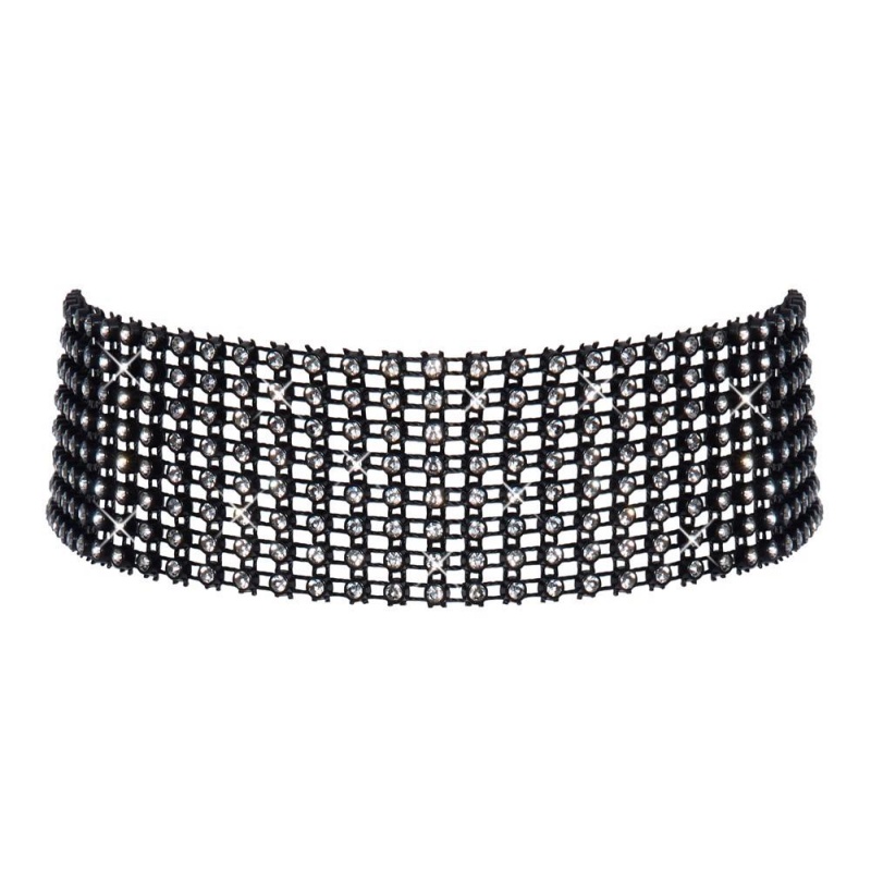 Rhinestone Choker - 4