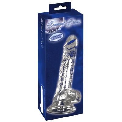 Wibrator Crystal Clear 24,5 cm - Realistyczny TPE z Przyssawką i 10 Trybami Wibracji - 1