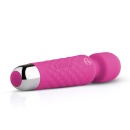 Wibrator typu wand Mini Wand - różowy, 18 trybów wibracji, punktowa stymulacja łechtaczki, 20 cm, średnica 2-4 cm, silikon i met - 3