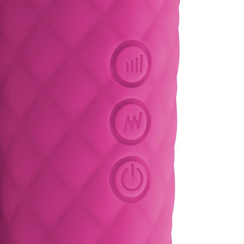 Wibrator typu wand Mini Wand - różowy, 18 trybów wibracji, punktowa stymulacja łechtaczki, 20 cm, średnica 2-4 cm, silikon i met - 4