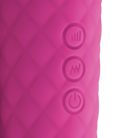 Wibrator typu wand Mini Wand - różowy, 18 trybów wibracji, punktowa stymulacja łechtaczki, 20 cm, średnica 2-4 cm, silikon i met - 4