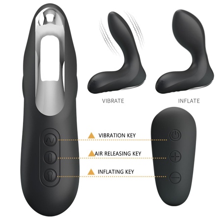 Nadmuchiwany masażer prostaty Remote Control Vibrating 12 x 13,5 cm - 5