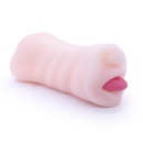 Masturbator Double Head - Usta i Pochwa, Podwójne Wejście, Faktura Wewnętrzna, Kompaktowe Wymiary - 2
