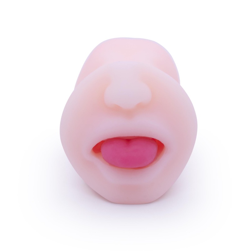 Masturbator Double Head - Usta i Pochwa, Podwójne Wejście, Faktura Wewnętrzna, Kompaktowe Wymiary - 3