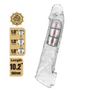 Nakładka powiększająca Extension Penis Sleeve z modułowymi wkładkami - przezroczysta - 26 cm - 2