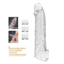 Nakładka powiększająca Extension Penis Sleeve z modułowymi wkładkami - przezroczysta - 26 cm - 3