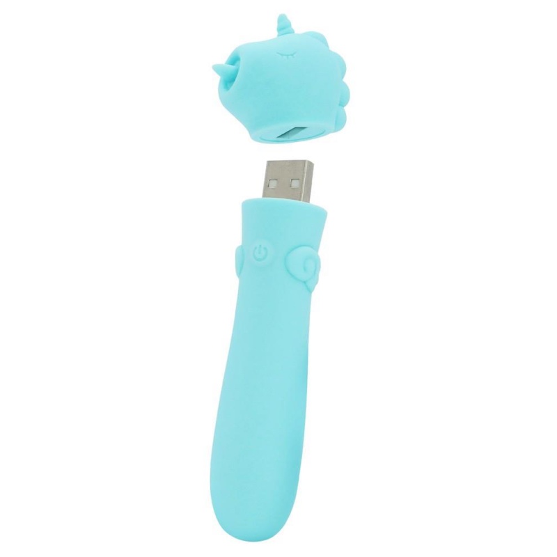 Wibrator UNIHORN USB Mount'n Peak – mini bullet, silikon medyczny, 10 programów wibracji, USB, długość 14,3 cm - 3