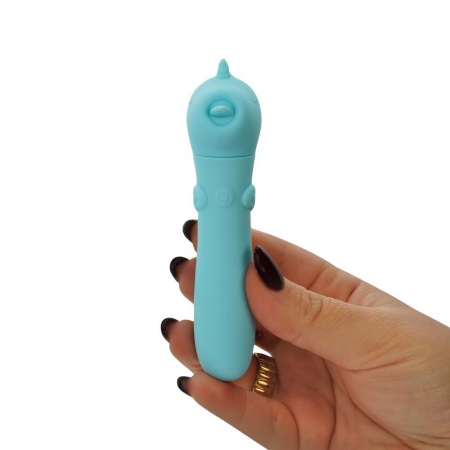 Wibrator UNIHORN USB Mount'n Peak – mini bullet, silikon medyczny, 10 programów wibracji, USB, długość 14,3 cm - 4