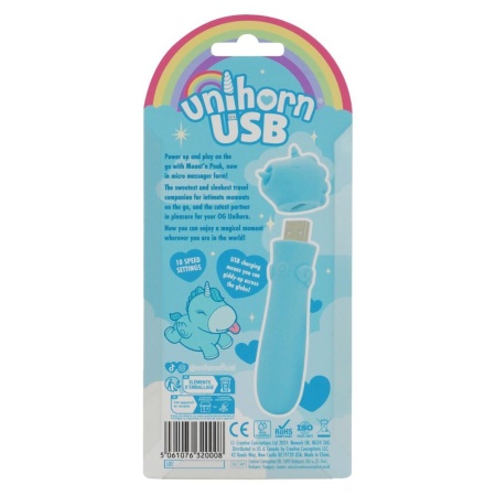 Wibrator UNIHORN USB Mount'n Peak – mini bullet, silikon medyczny, 10 programów wibracji, USB, długość 14,3 cm - 7