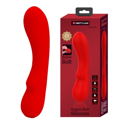 Wibrator Matt Red z 12 trybami wibracji i funkcją pamięci (16–20 cm) - 1 2