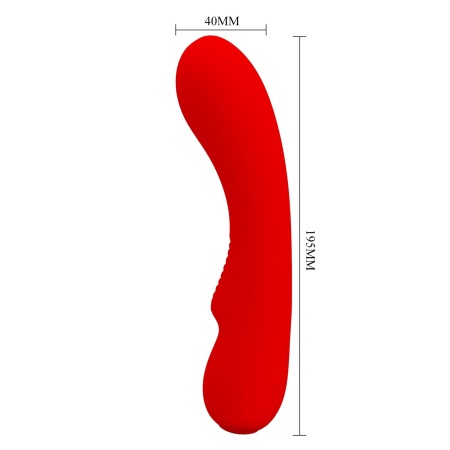 Wibrator Matt Red z 12 trybami wibracji i funkcją pamięci (16–20 cm) - 11