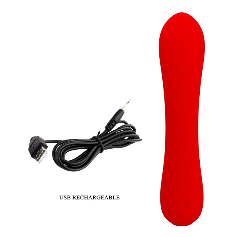 Wibrator Matt Red z 12 trybami wibracji i funkcją pamięci (16–20 cm) - 13