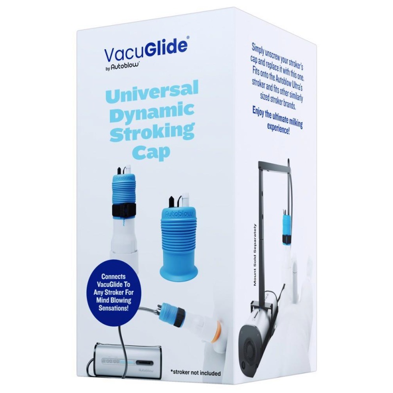 VacuGLIDE Universal Stroking C - silikonowa nakładka do stymulacji posuwistej 16 cm z adapterem i paskiem Velcro - 1