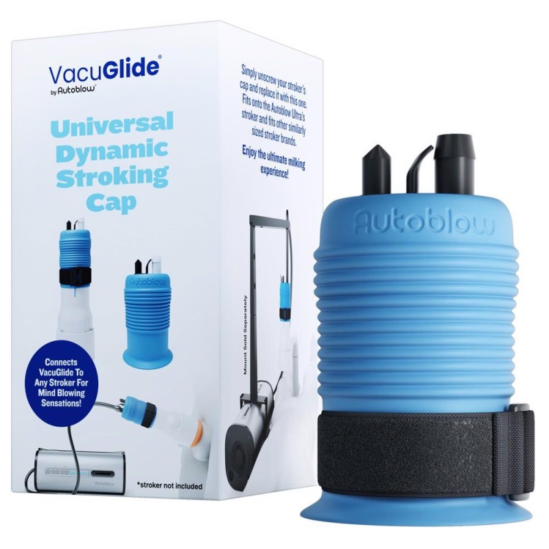 VacuGLIDE Universal Stroking C - silikonowa nakładka do stymulacji posuwistej 16 cm z adapterem i paskiem Velcro - 8