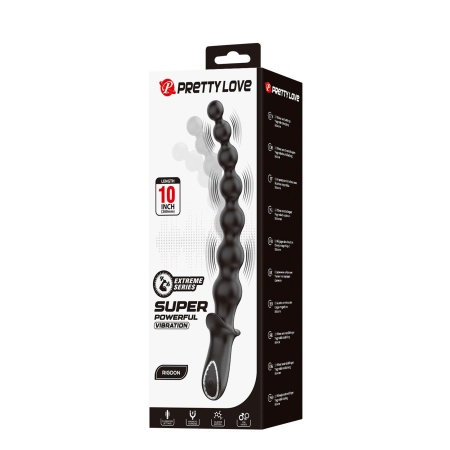 "Dedron 10" Wibrujące kulki analne - silikon medyczny, 10 trybów wibracji, 26 cm - 9