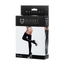 Glossy Shiny Wetlook stockings with a lace ELIZA - black L - 3