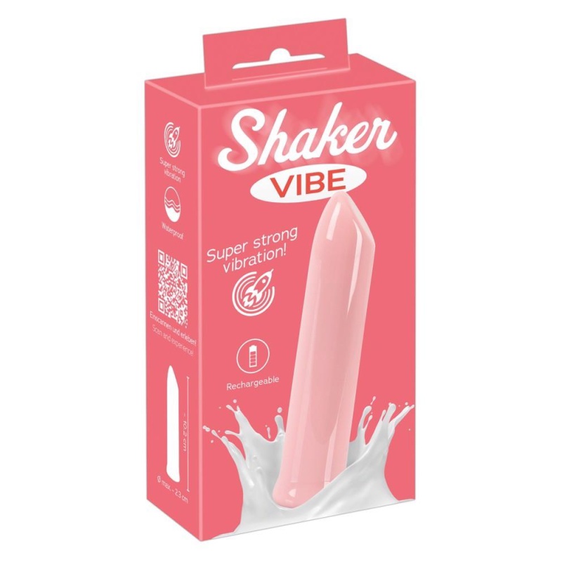 Wibrator Shaker Vibe Pink – 10 trybów wibracji, wodoodporny, długość 10,2 cm, średnica maks. 2,3 cm - 1