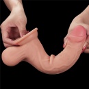 Sliding Skin Dual Layer Dong z jądrami 24 cm Jasnoróżowy - 7
