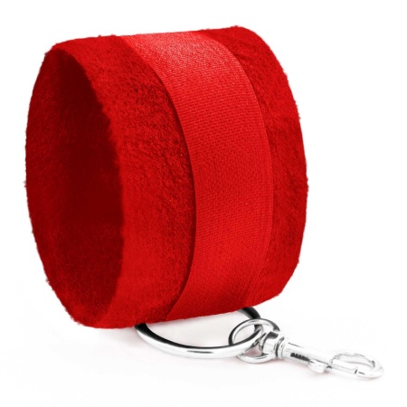Kajdanki na rzep Tough Love z łańcuchem 40 cm, czerwone - 5