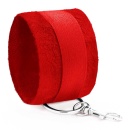 Kajdanki na rzep Tough Love z łańcuchem 40 cm, czerwone - 5