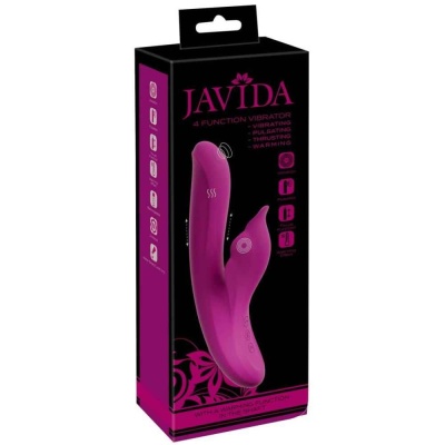 Wibrator króliczek Javida 4 Function z ruchami posuwistymi, 3 silnikami i funkcją ogrzewania, 24 cm - 1