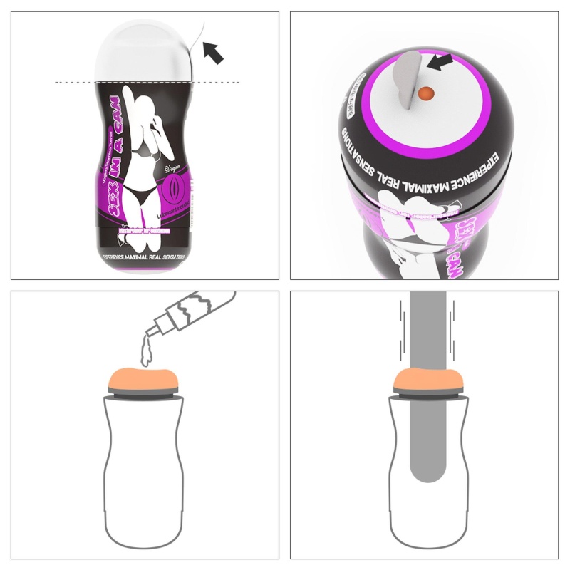 Masturbator w puszce Sex In A Can Vagina Stamina Tunnel 16 cm - 3